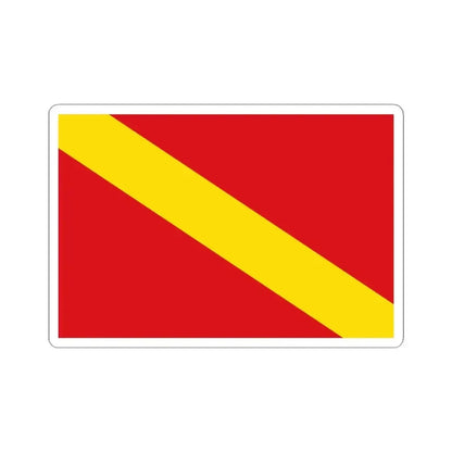 Flag of Boussu (Belgium) STICKER Vinyl Kiss-Cut Decal 4 Inch White - The Sticker Space