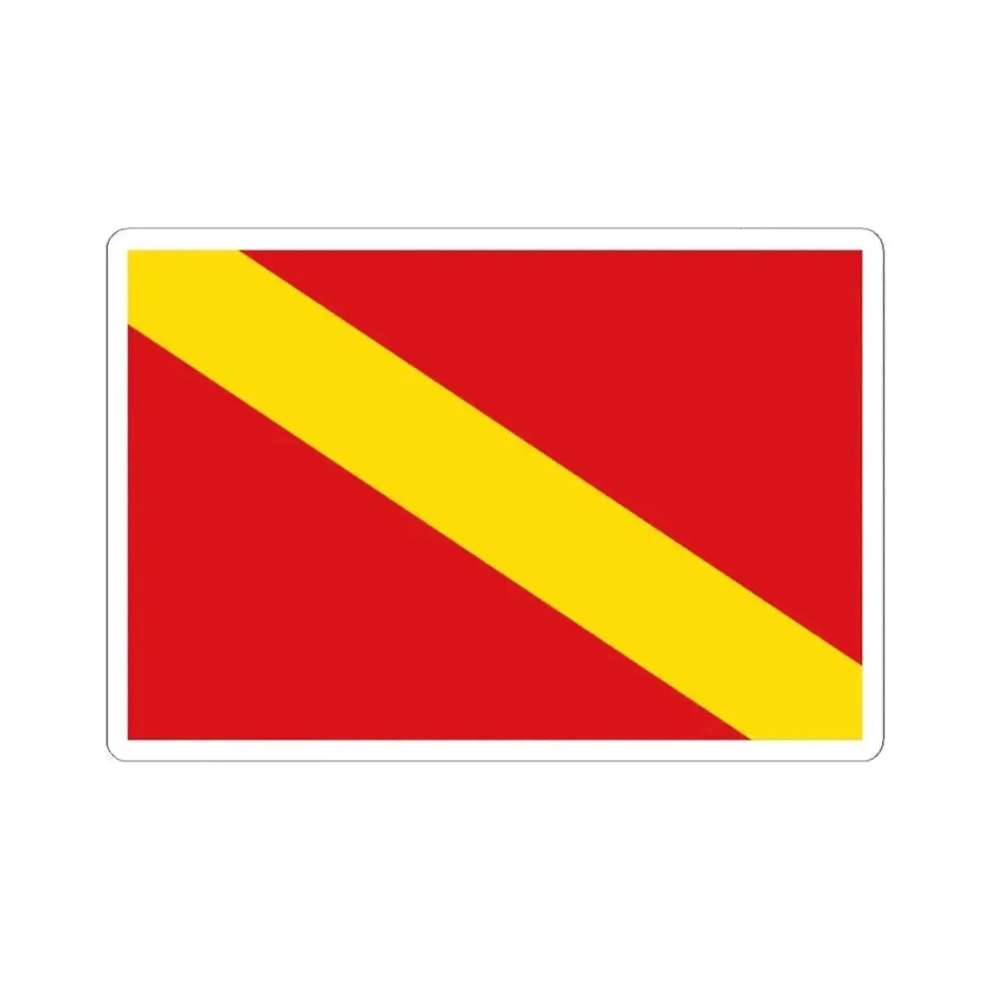 Flag of Boussu (Belgium) STICKER Vinyl Kiss-Cut Decal 6 Inch White - The Sticker Space