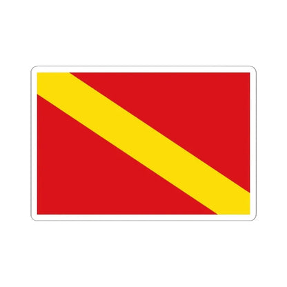 Flag of Boussu (Belgium) STICKER Vinyl Kiss-Cut Decal 6 Inch White - The Sticker Space