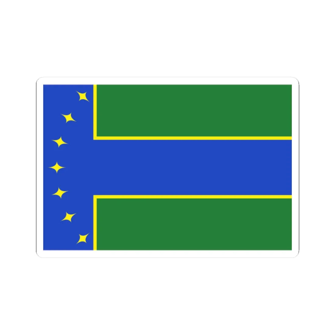 Flag of Boykivske raion (Ukraine) STICKER Vinyl Kiss-Cut Decal 2 Inch White - The Sticker Space