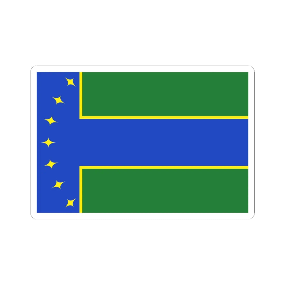 Flag of Boykivske raion (Ukraine) STICKER Vinyl Kiss-Cut Decal 3 Inch White - The Sticker Space