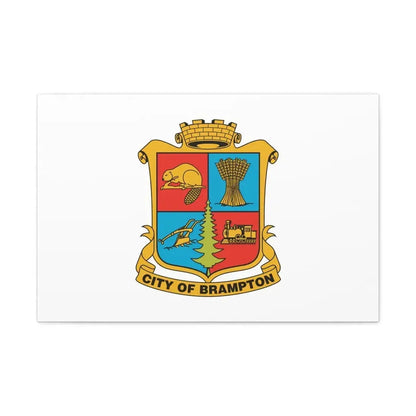 Flag of Brampton Canada - Canvas Wall Art 30" x 20" 1.25" - The Sticker Space