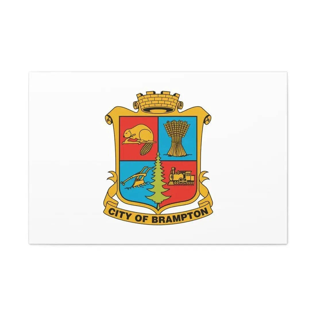 Flag of Brampton Canada - Canvas Wall Art - The Sticker Space