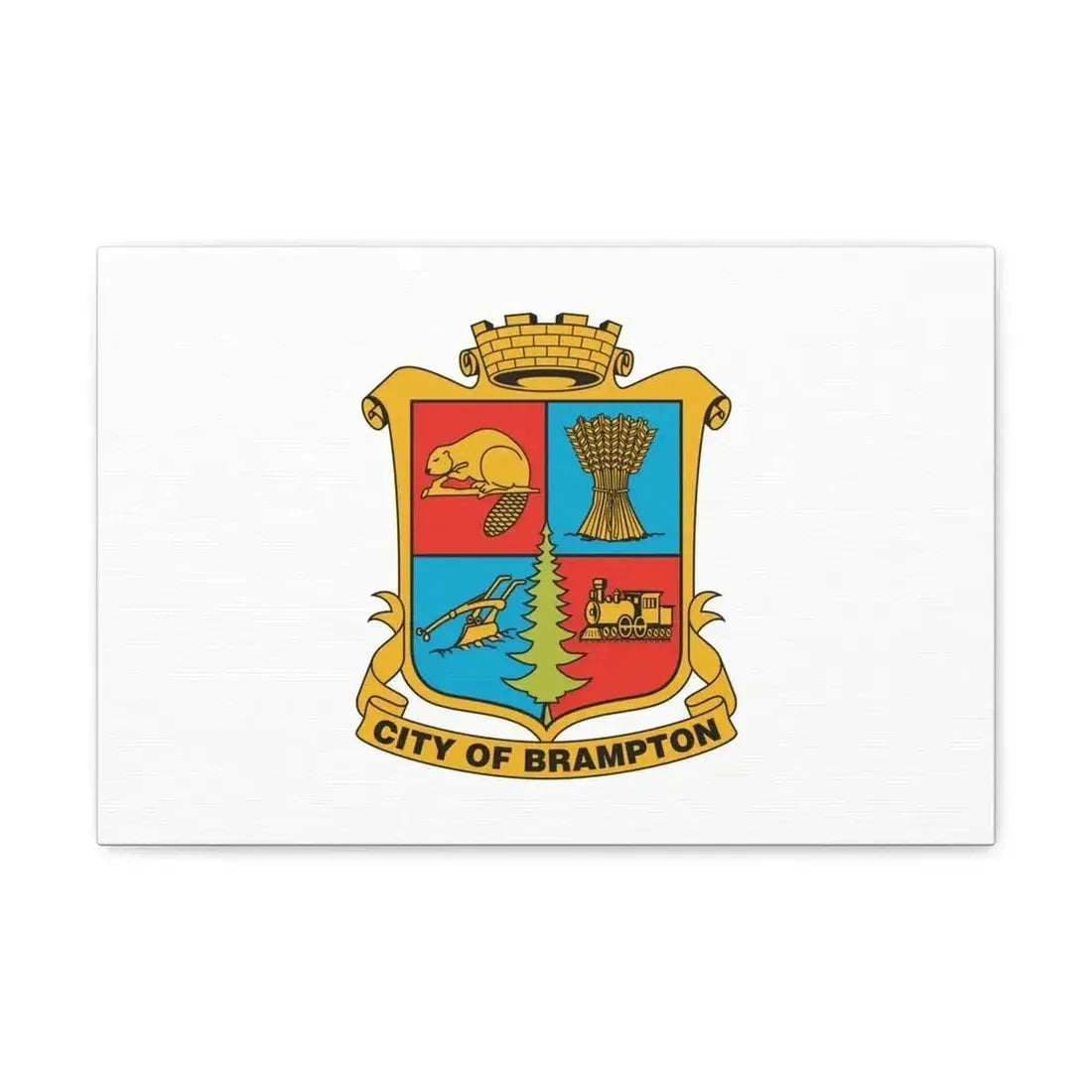 Flag of Brampton Canada - Canvas Wall Art - The Sticker Space