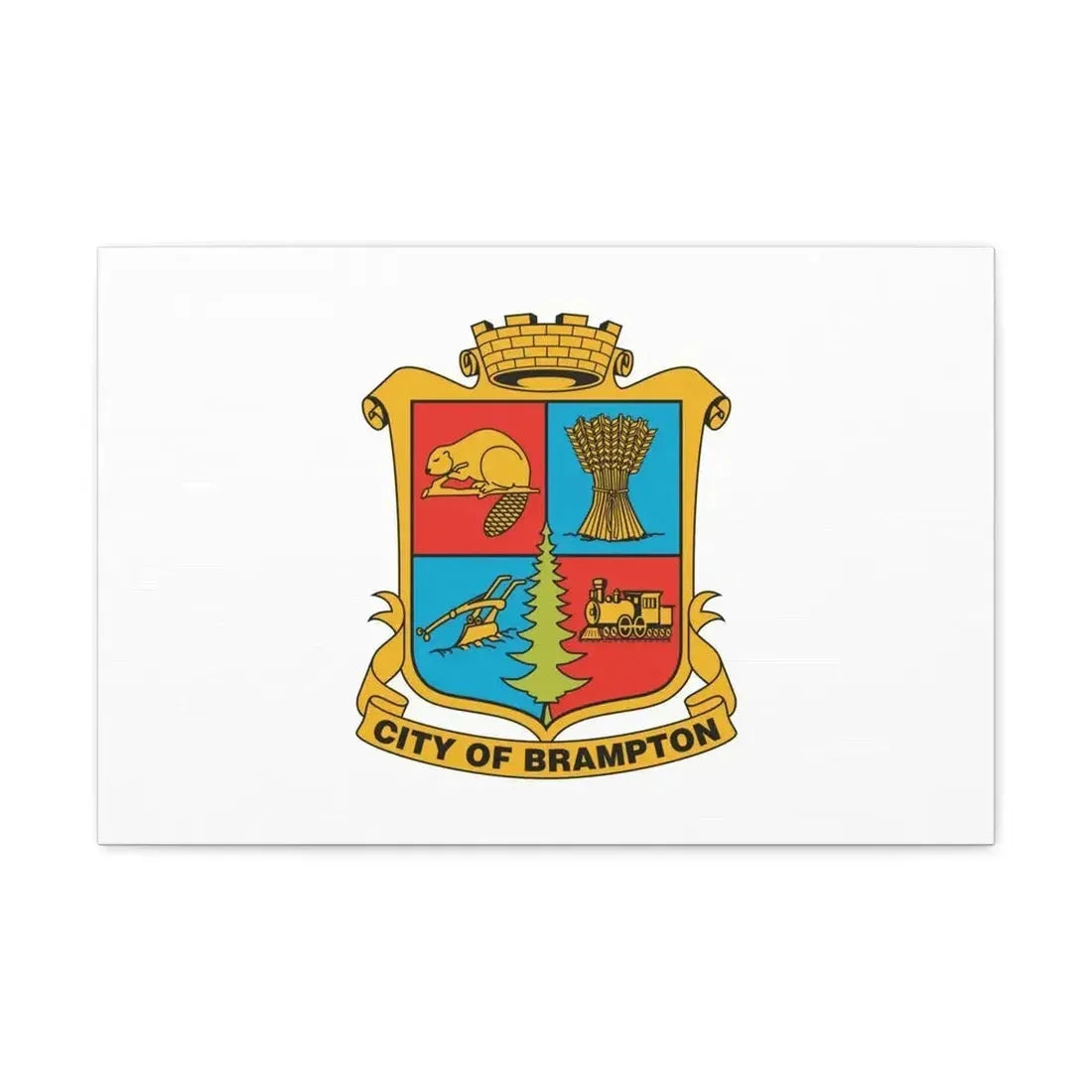 Flag of Brampton Canada - Canvas Wall Art - The Sticker Space