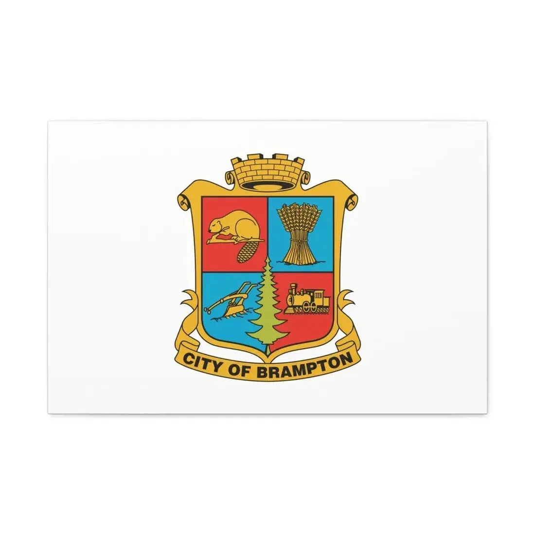 Flag of Brampton Canada - Canvas Wall Art - The Sticker Space