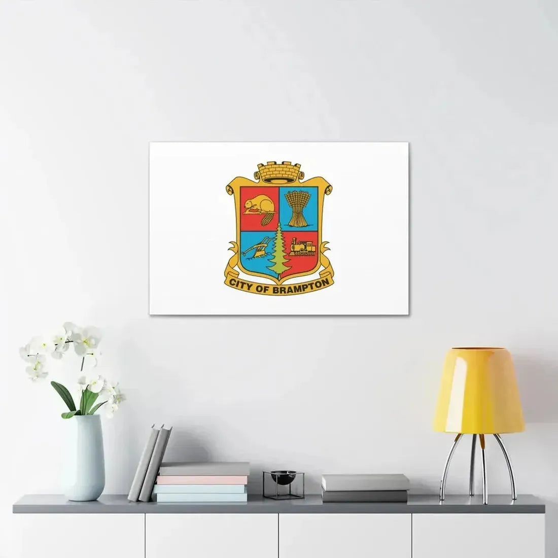 Flag of Brampton Canada - Canvas Wall Art - The Sticker Space