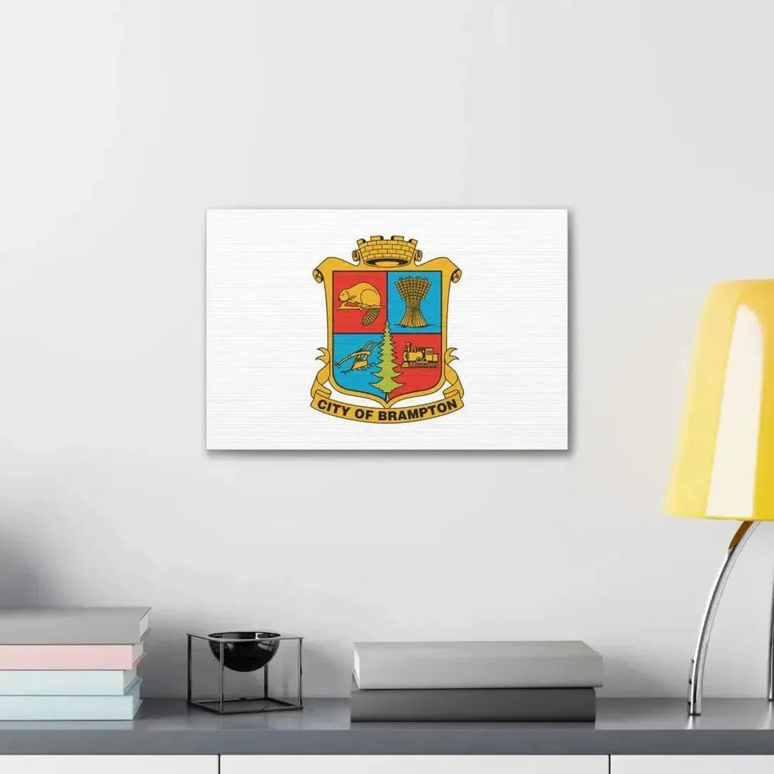 Flag of Brampton Canada - Canvas Wall Art - The Sticker Space