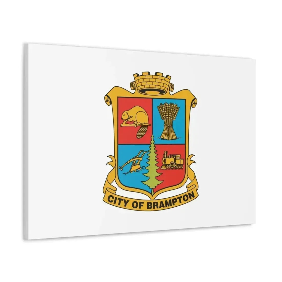 Flag of Brampton Canada - Canvas Wall Art - The Sticker Space