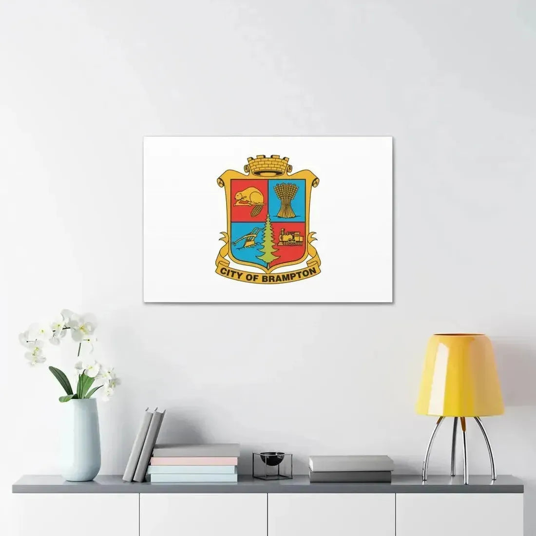 Flag of Brampton Canada - Canvas Wall Art - The Sticker Space