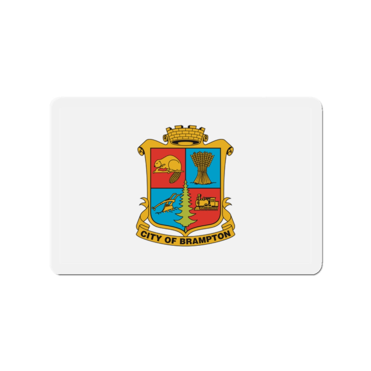 Flag of Brampton Canada - Die-Cut Magnet-2" x 2"-The Sticker Space