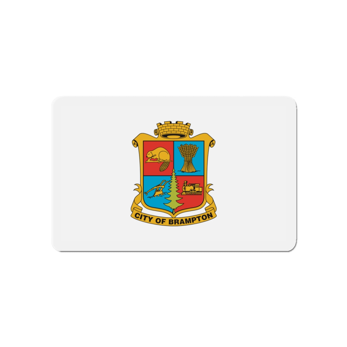 Flag of Brampton Canada - Die-Cut Magnet-4" x 4"-The Sticker Space