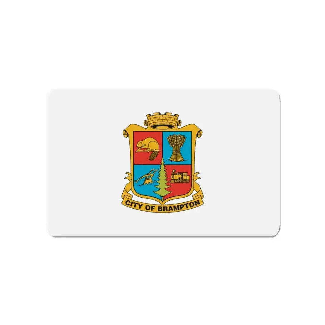 Flag of Brampton Canada - Refrigerator Magnet 3 Inch - The Sticker Space