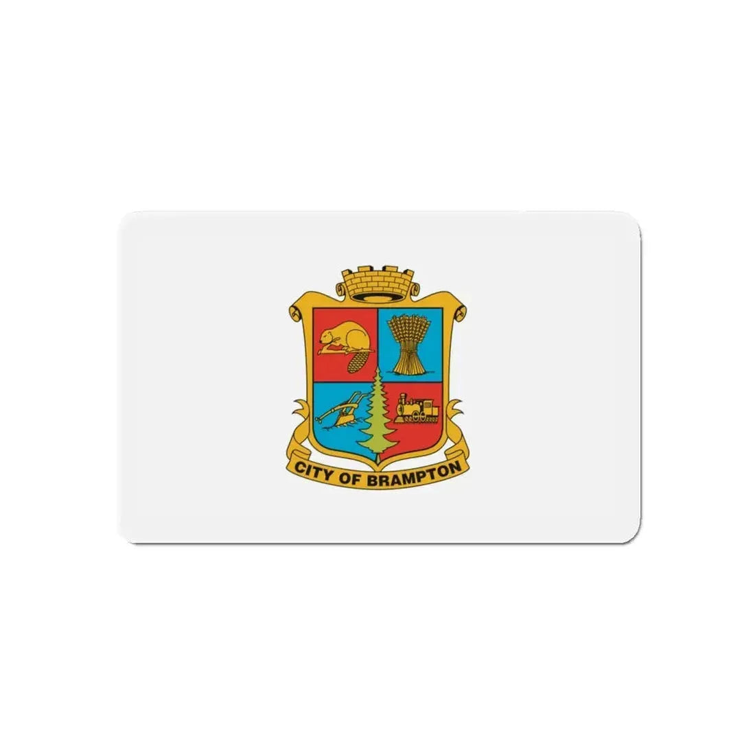 Flag of Brampton Canada - Refrigerator Magnet 5 Inch - The Sticker Space