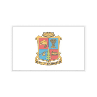 Flag of Brampton Canada - STICKER Vinyl Kiss-Cut Decal 2 Inch Transparent - The Sticker Space