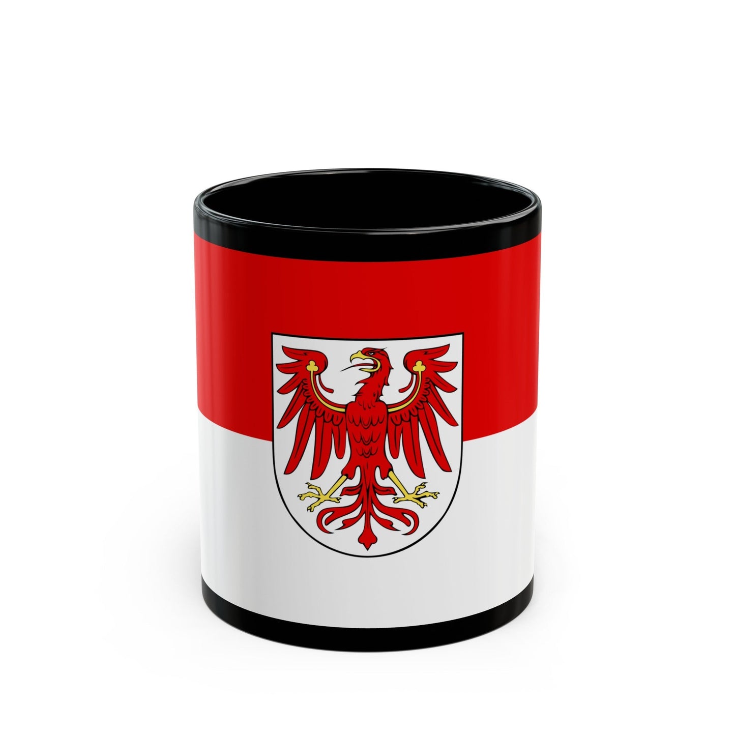 Flag of Brandenburg Germany - Black Coffee Mug-11oz-The Sticker Space