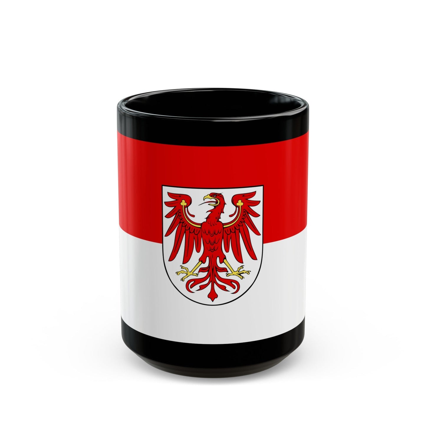 Flag of Brandenburg Germany - Black Coffee Mug-15oz-The Sticker Space