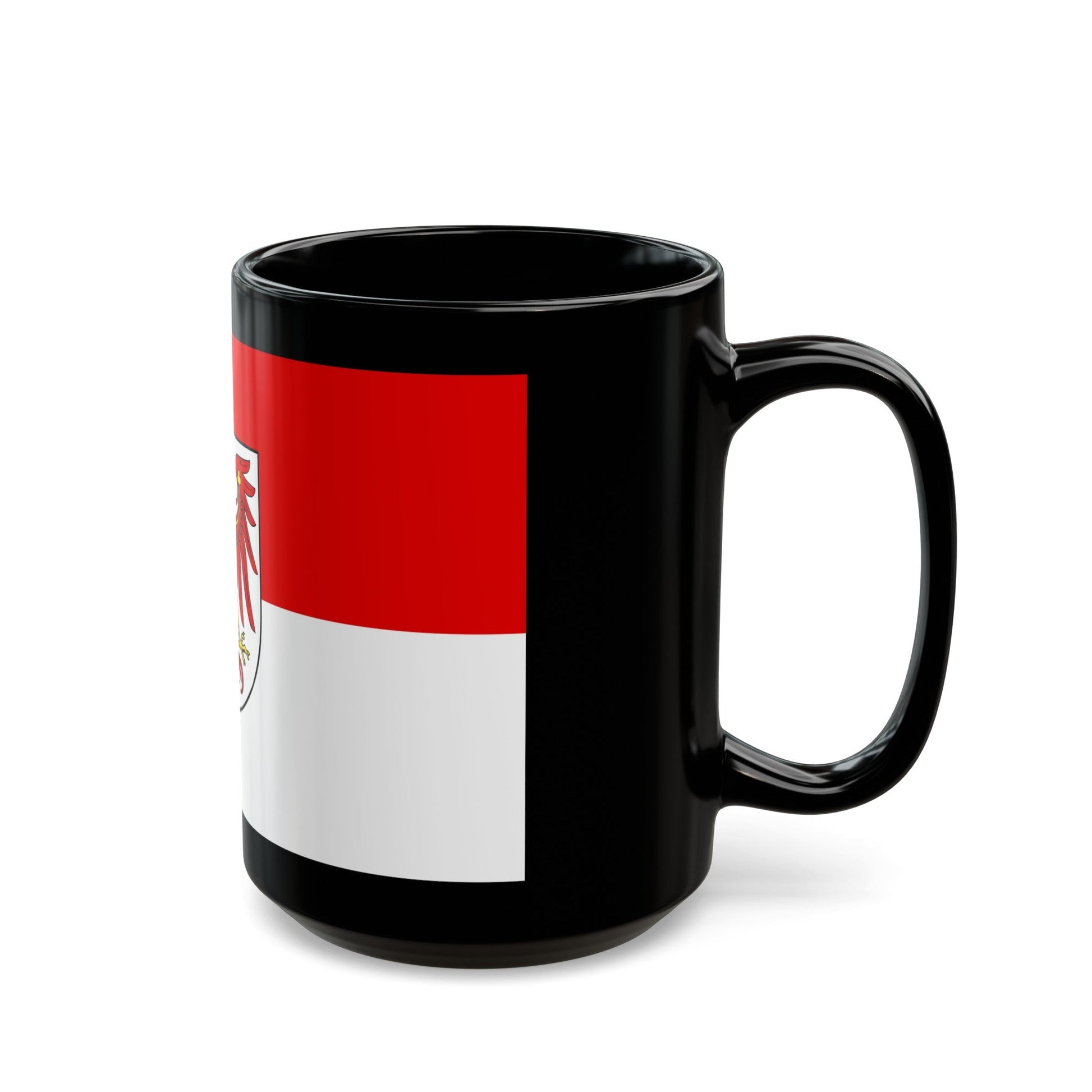 Flag of Brandenburg Germany - Black Coffee Mug-The Sticker Space