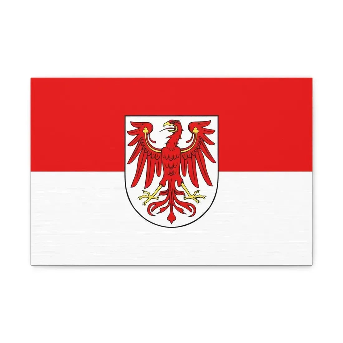 Flag of Brandenburg Germany - Canvas Wall Art 18″ x 12″ 1.25" - The Sticker Space