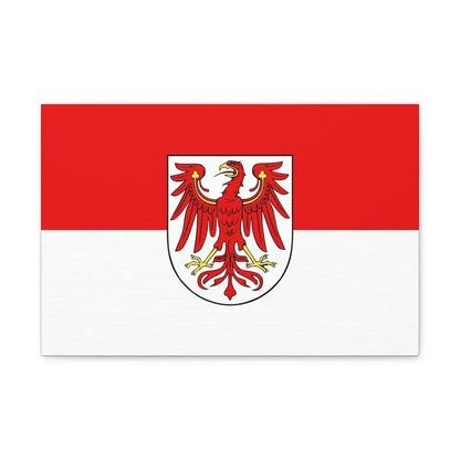 Flag of Brandenburg Germany - Canvas Wall Art 18″ x 12″ 1.25" - The Sticker Space