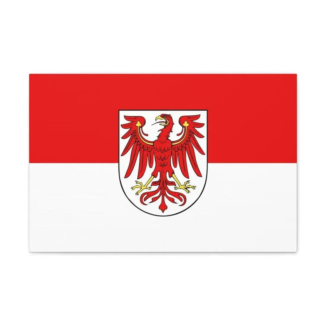 Flag of Brandenburg Germany - Canvas Wall Art 24″ x 16″ 1.25" - The Sticker Space