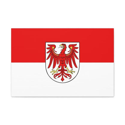 Flag of Brandenburg Germany - Canvas Wall Art 24″ x 16″ 1.25" - The Sticker Space