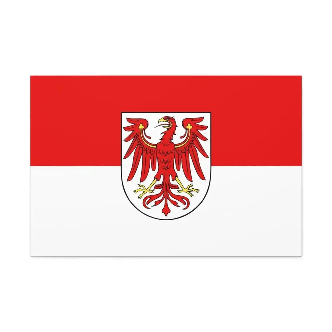 Flag of Brandenburg Germany - Canvas Wall Art 36" x 24" 1.25" - The Sticker Space