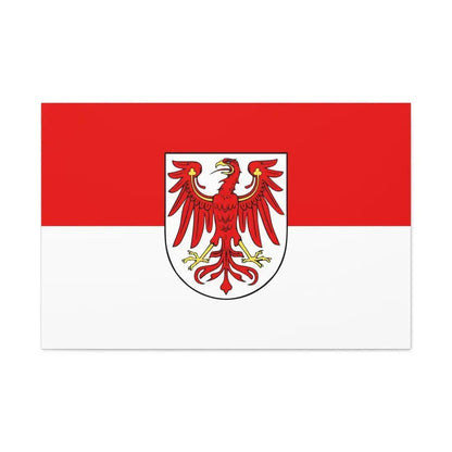 Flag of Brandenburg Germany - Canvas Wall Art 36" x 24" 1.25" - The Sticker Space