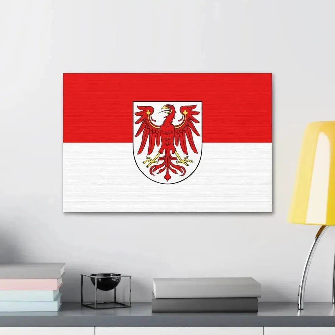 Flag of Brandenburg Germany - Canvas Wall Art - The Sticker Space