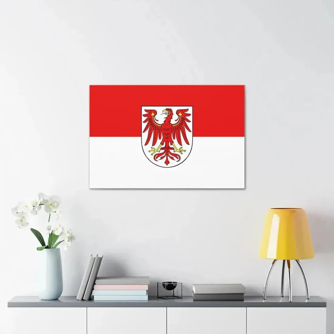 Flag of Brandenburg Germany - Canvas Wall Art - The Sticker Space