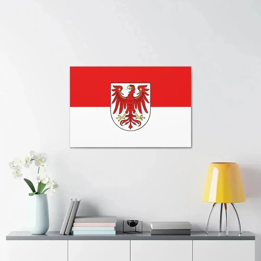 Flag of Brandenburg Germany - Canvas Wall Art - The Sticker Space
