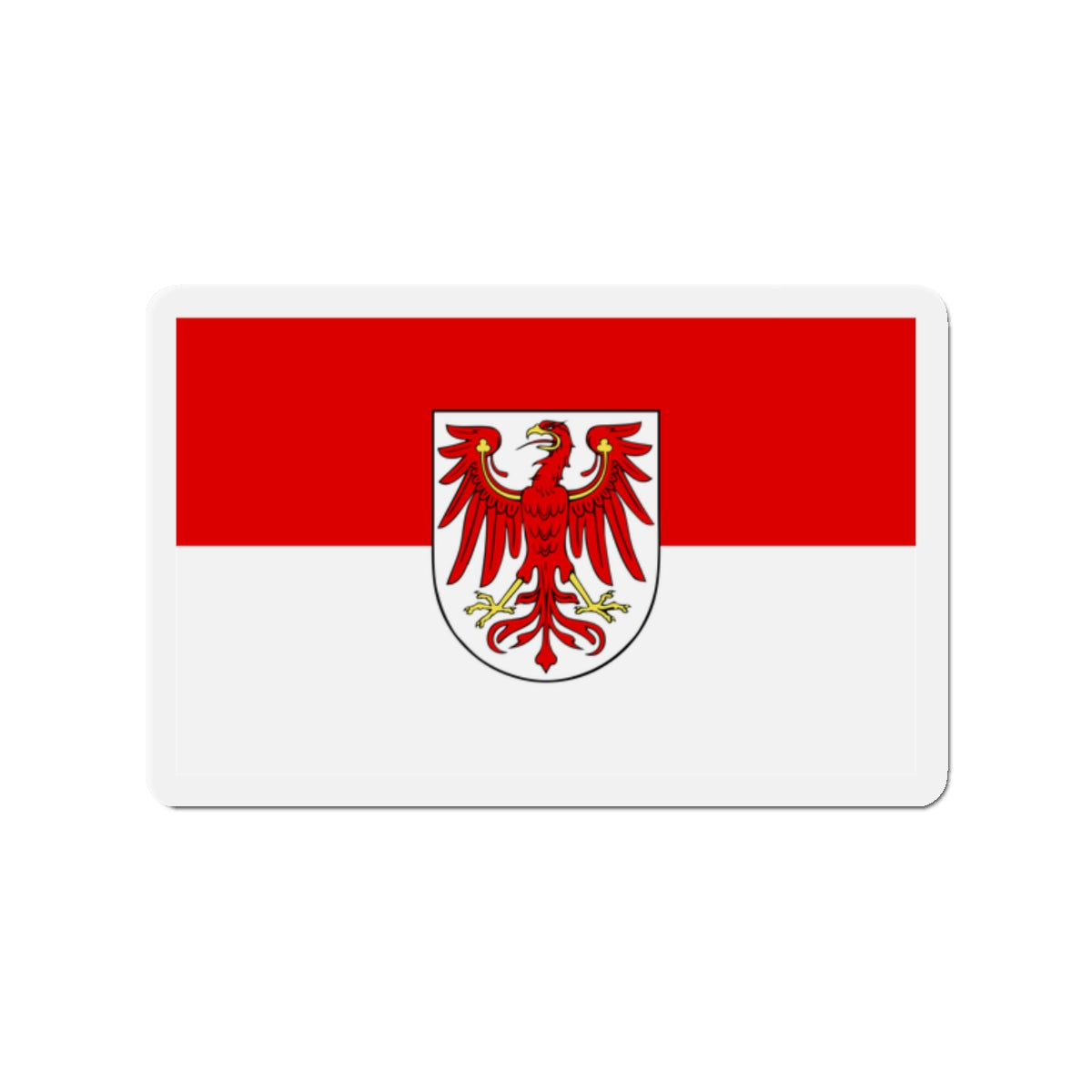 Flag of Brandenburg Germany - Die-Cut Magnet-2" x 2"-The Sticker Space