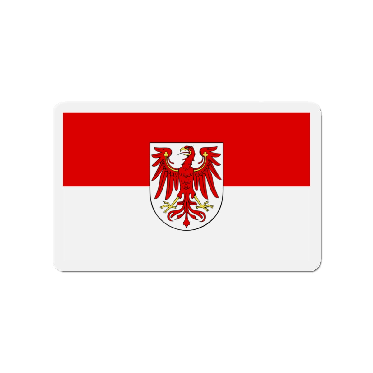 Flag of Brandenburg Germany - Die-Cut Magnet-3" x 3"-The Sticker Space