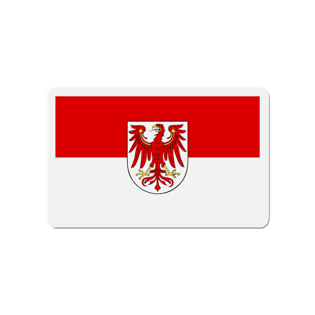 Flag of Brandenburg Germany - Die-Cut Magnet-4" x 4"-The Sticker Space