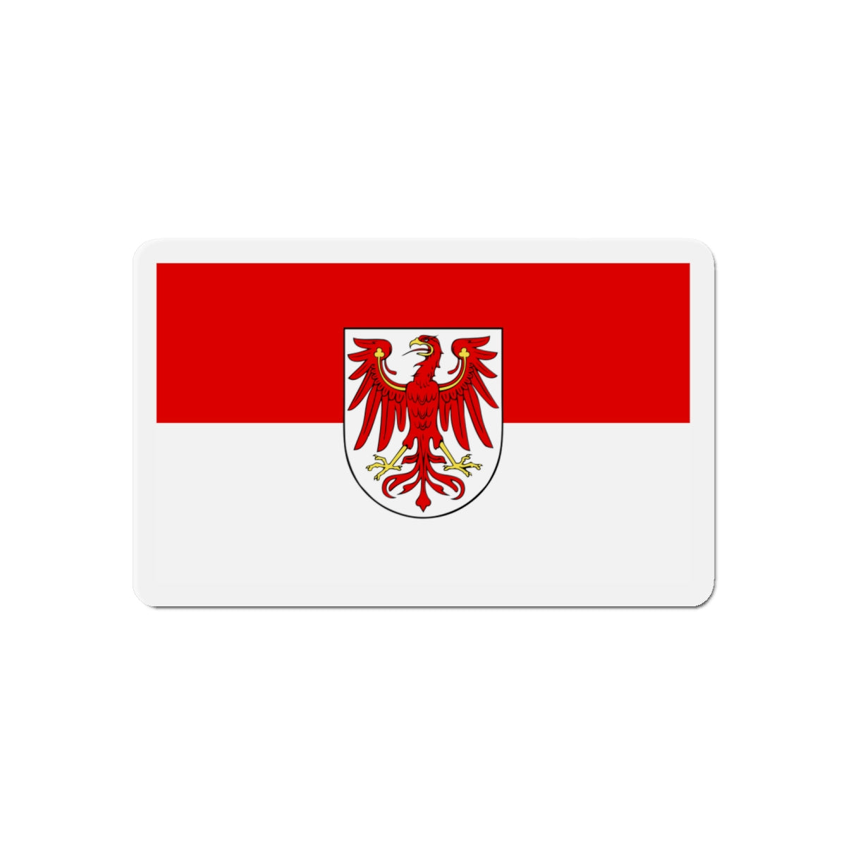 Flag of Brandenburg Germany - Die-Cut Magnet-6 × 6"-The Sticker Space