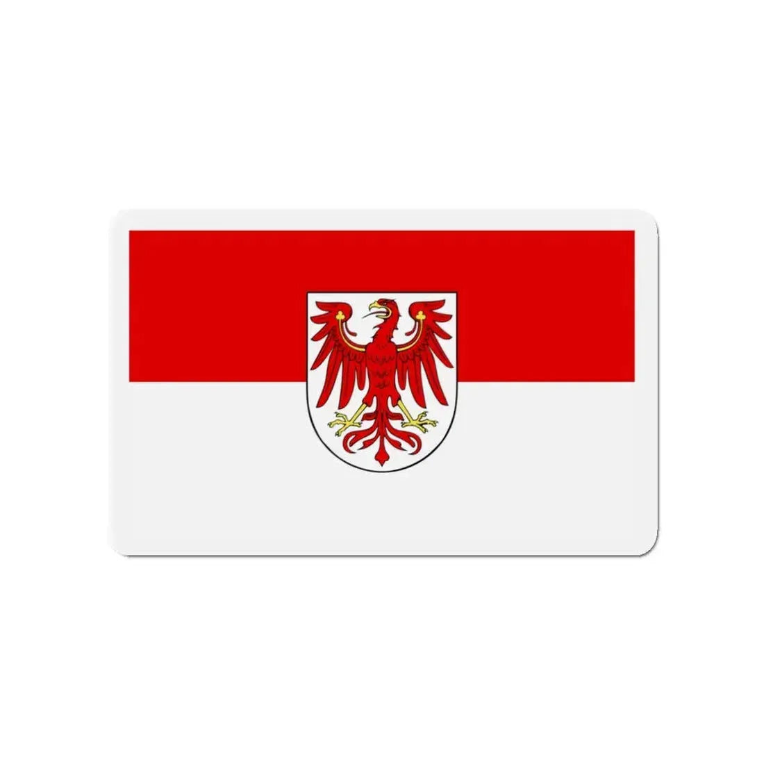 Flag of Brandenburg Germany - Refrigerator Magnet 3 Inch - The Sticker Space