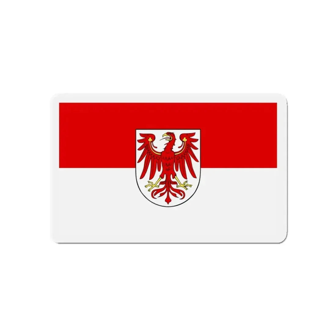 Flag of Brandenburg Germany - Refrigerator Magnet 4 Inch - The Sticker Space