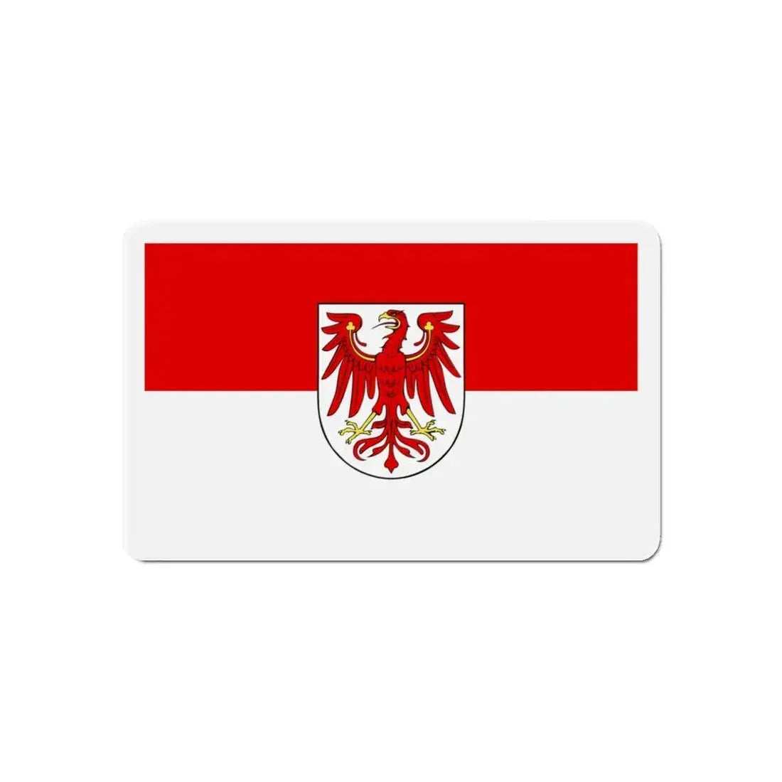 Flag of Brandenburg Germany - Refrigerator Magnet 6 Inch - The Sticker Space