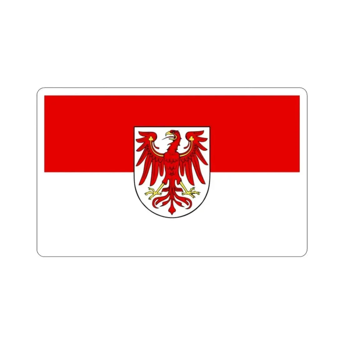 Flag of Brandenburg Germany STICKER Vinyl Die-Cut Decal 2 Inch - The Sticker Space