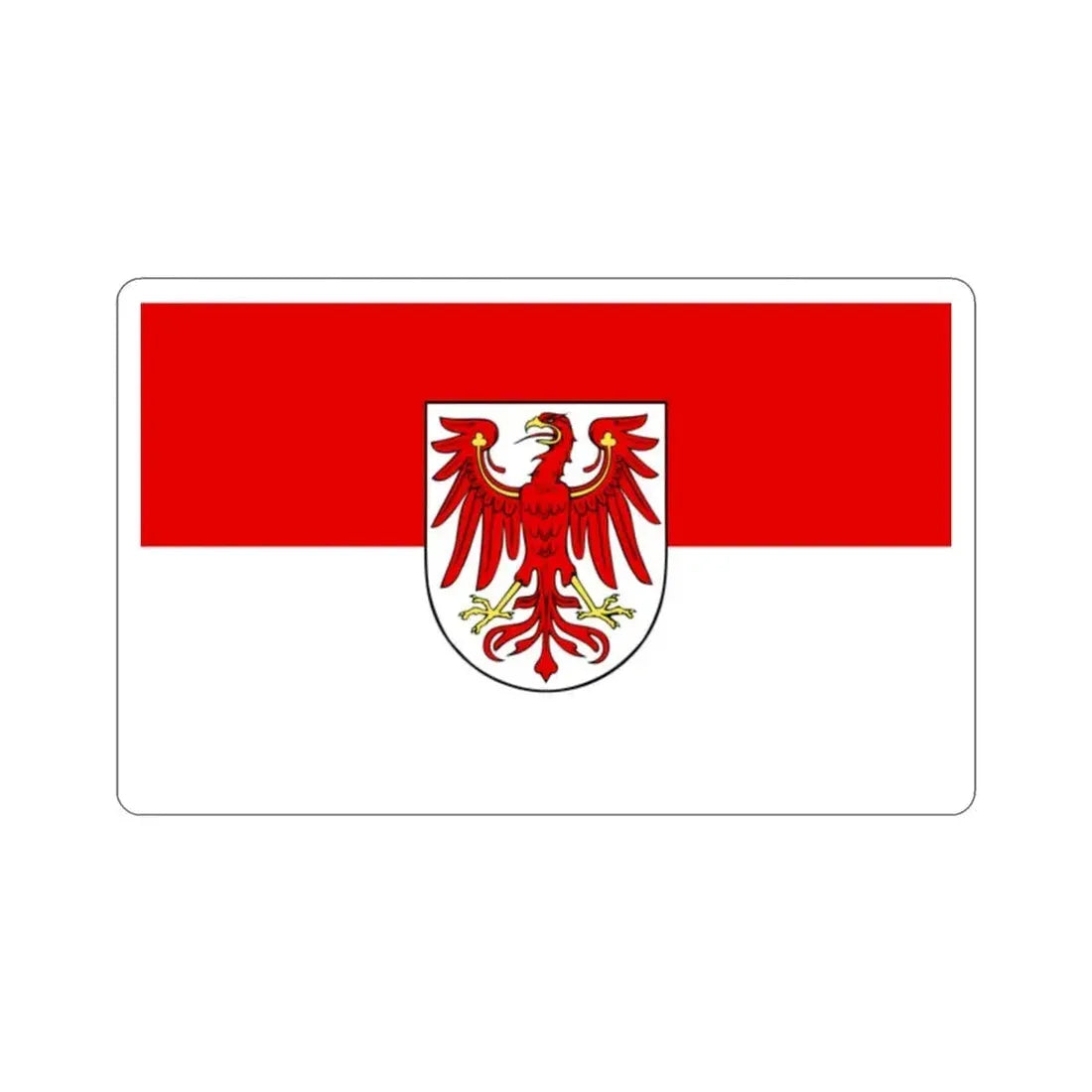 Flag of Brandenburg Germany STICKER Vinyl Die-Cut Decal 2 Inch - The Sticker Space