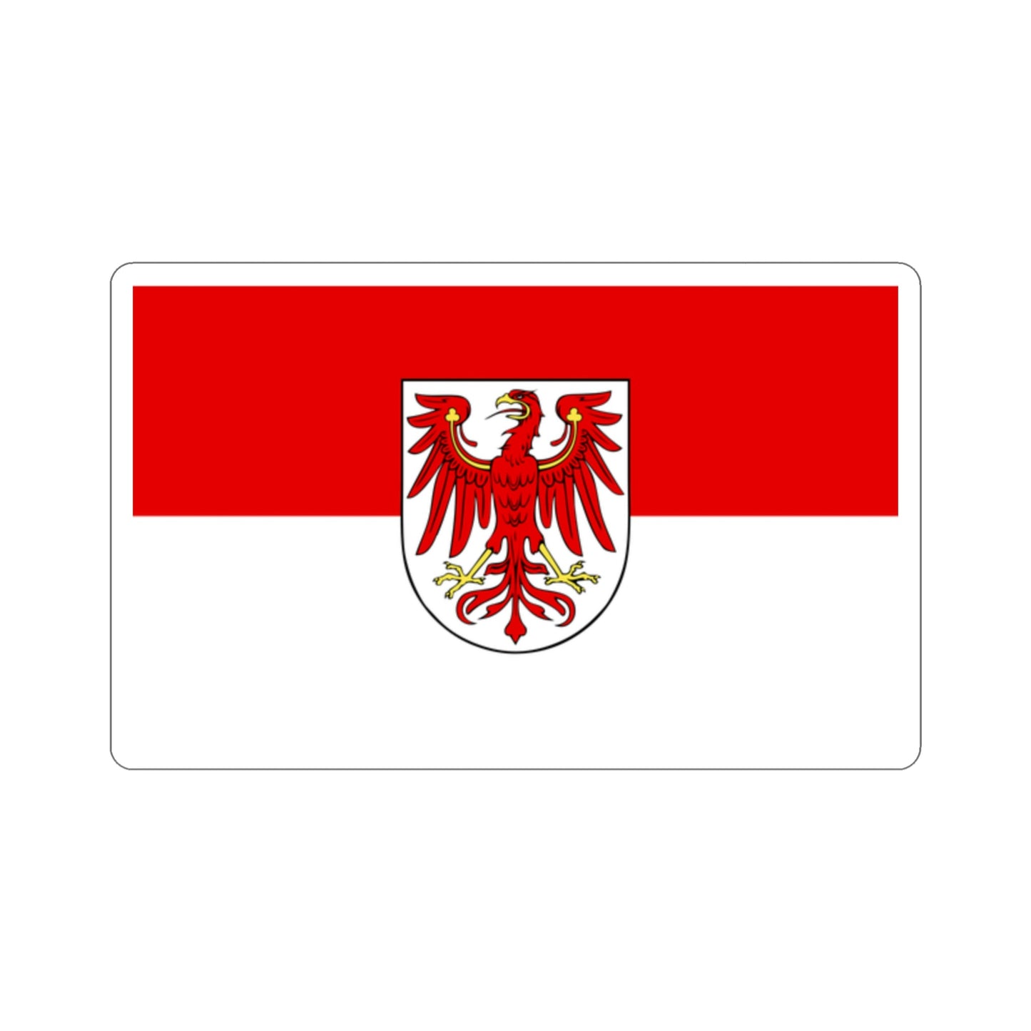 Flag of Brandenburg Germany STICKER Vinyl Die-Cut Decal-2 Inch-The Sticker Space