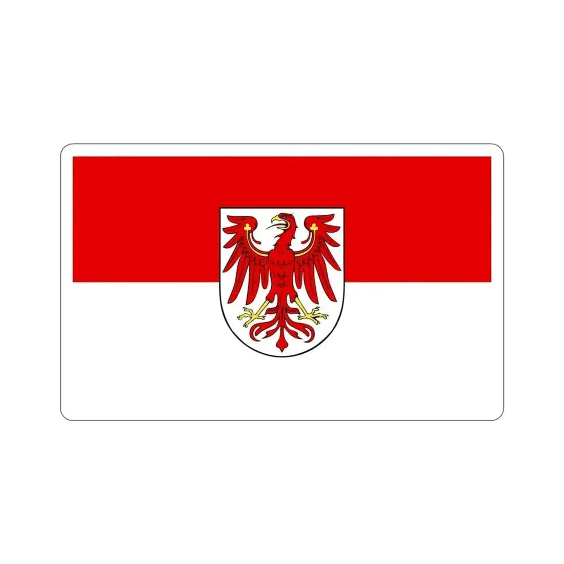 Flag of Brandenburg Germany STICKER Vinyl Die-Cut Decal 3 Inch - The Sticker Space