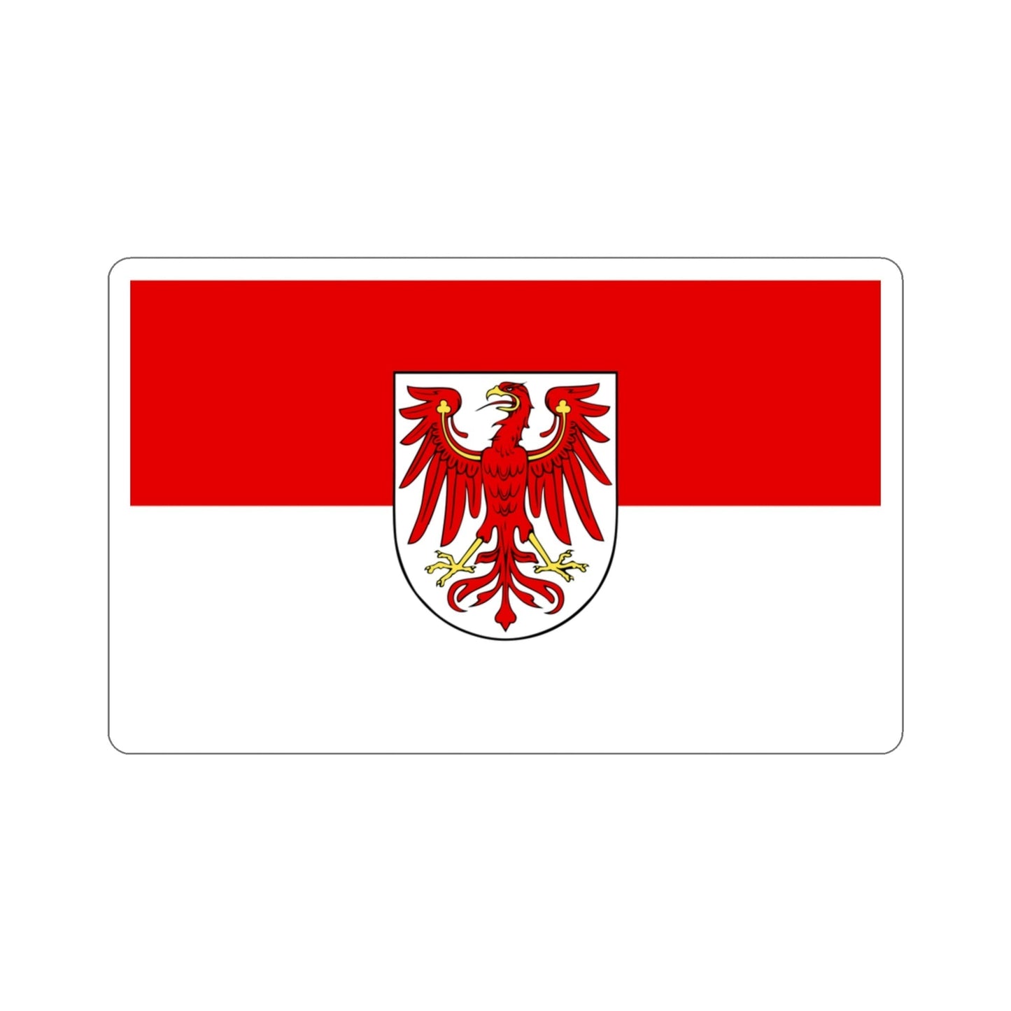 Flag of Brandenburg Germany STICKER Vinyl Die-Cut Decal-3 Inch-The Sticker Space