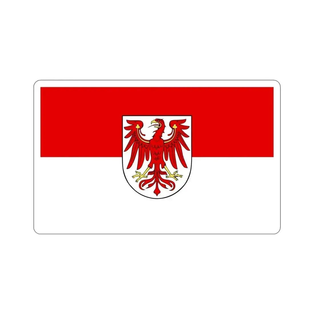 Flag of Brandenburg Germany STICKER Vinyl Die-Cut Decal 4 Inch - The Sticker Space
