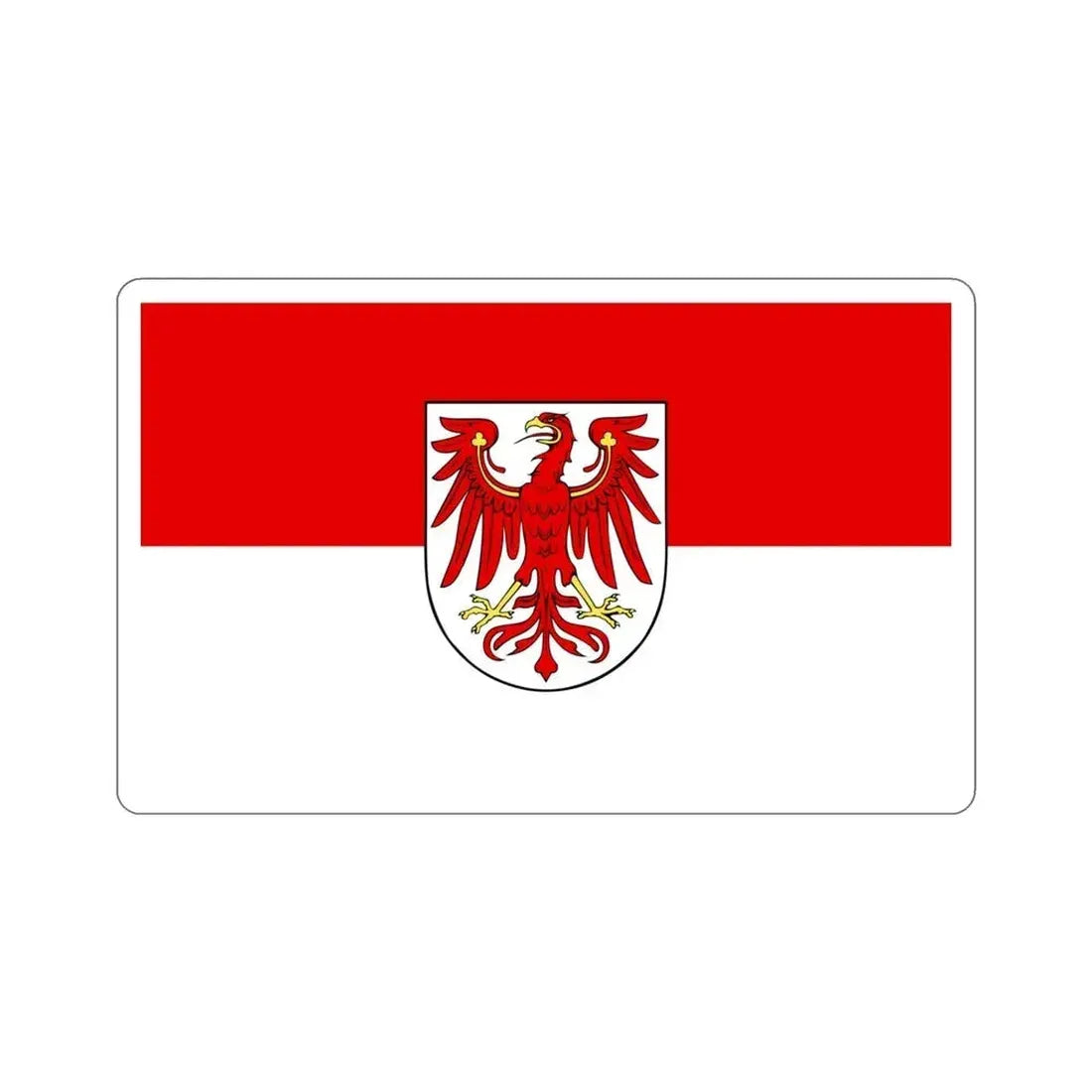 Flag of Brandenburg Germany STICKER Vinyl Die-Cut Decal 4 Inch - The Sticker Space