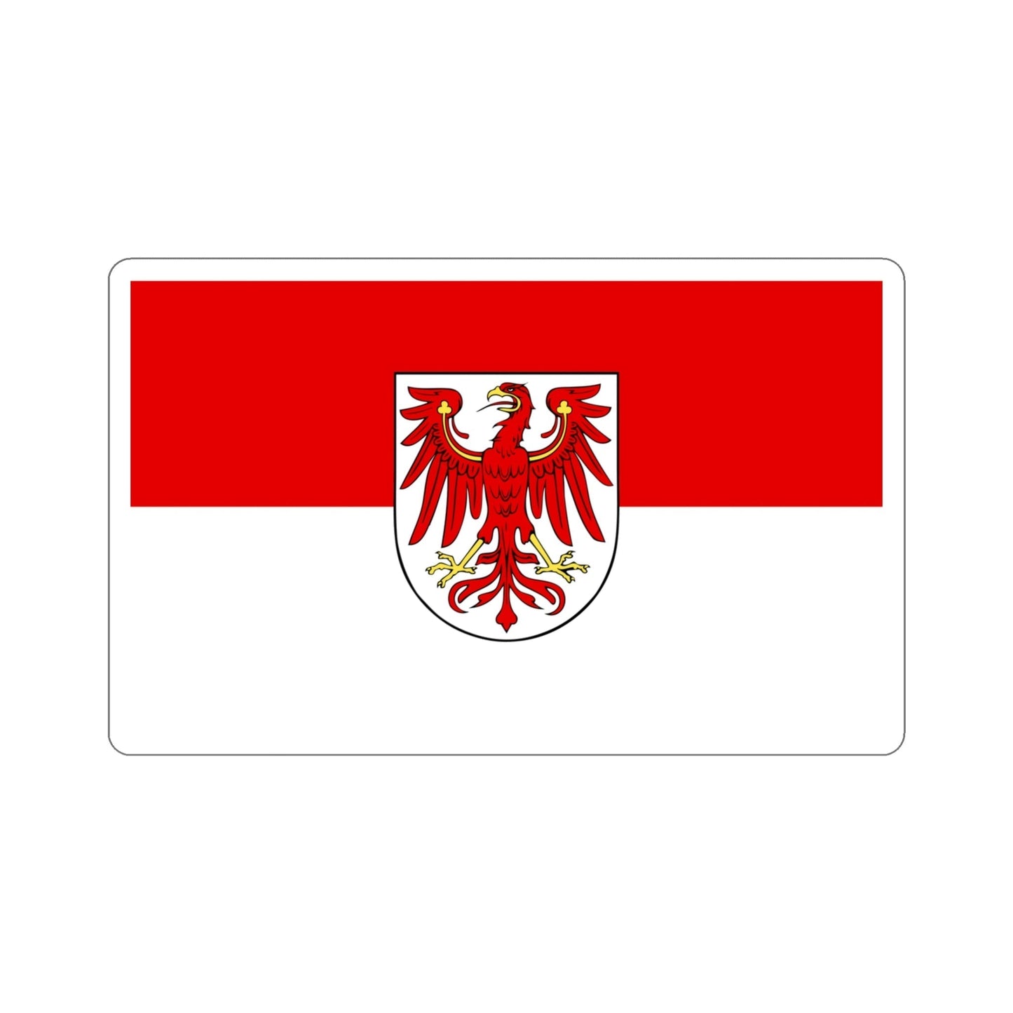 Flag of Brandenburg Germany STICKER Vinyl Die-Cut Decal-4 Inch-The Sticker Space