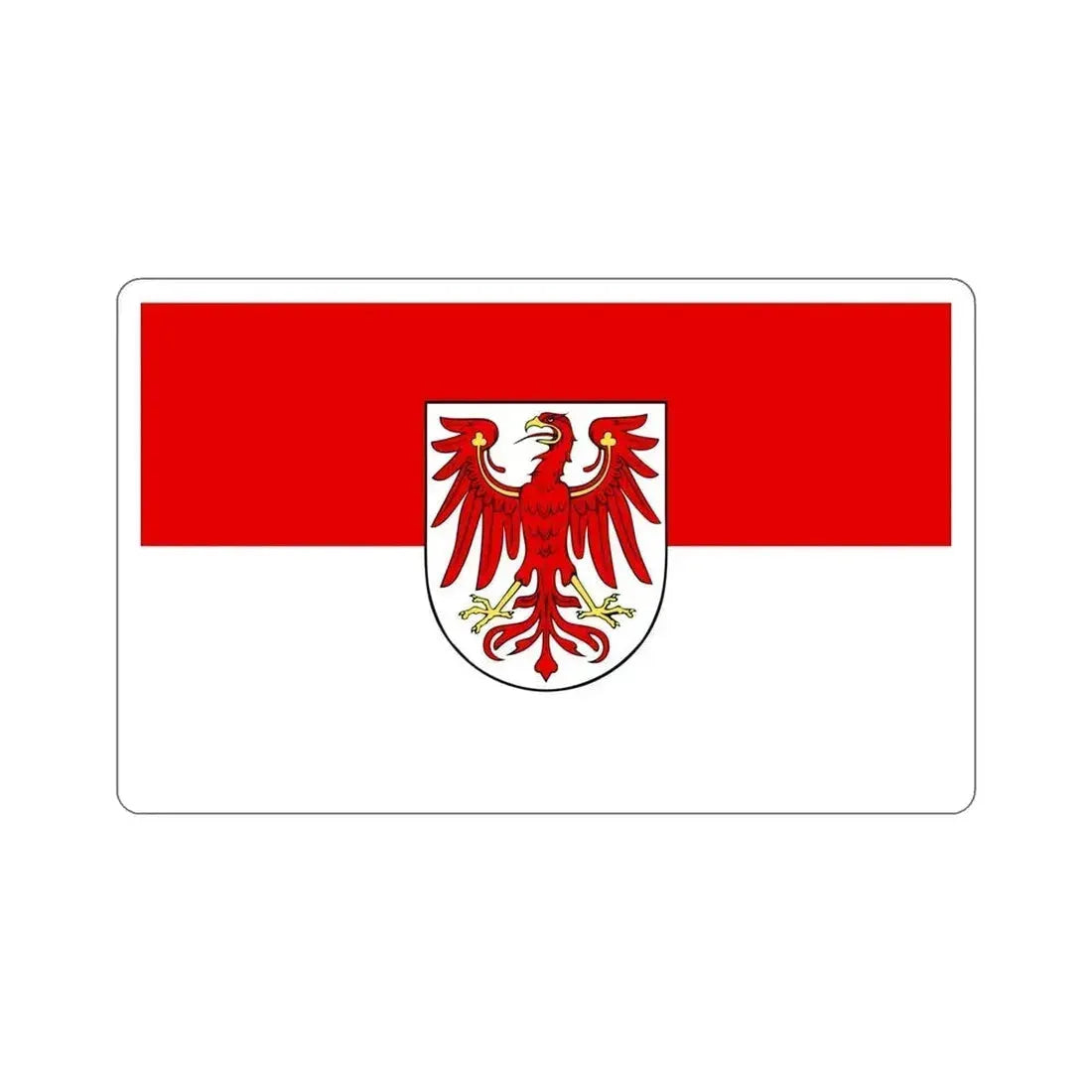 Flag of Brandenburg Germany STICKER Vinyl Die-Cut Decal 5 Inch - The Sticker Space