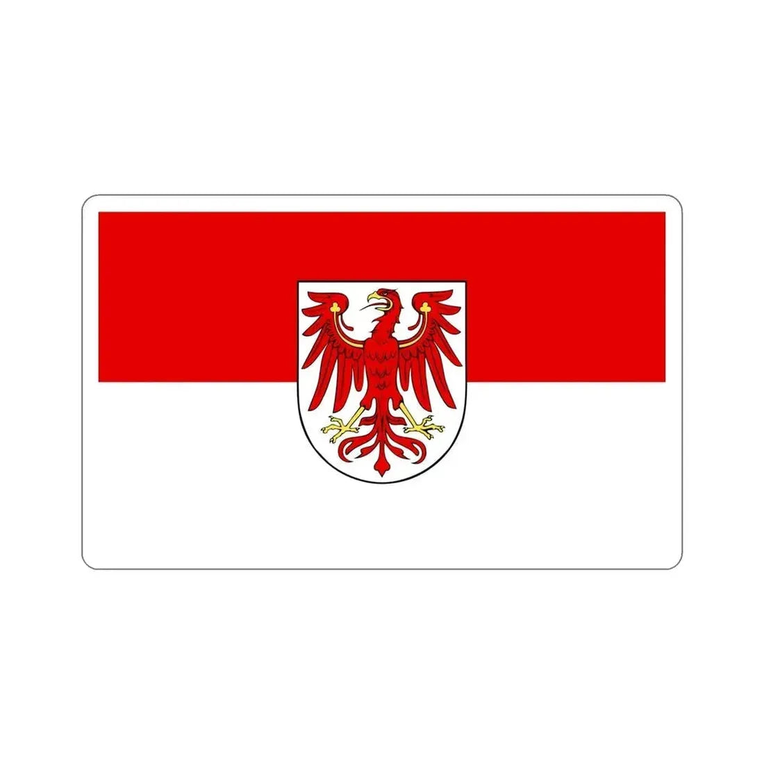Flag of Brandenburg Germany STICKER Vinyl Die-Cut Decal 5 Inch - The Sticker Space