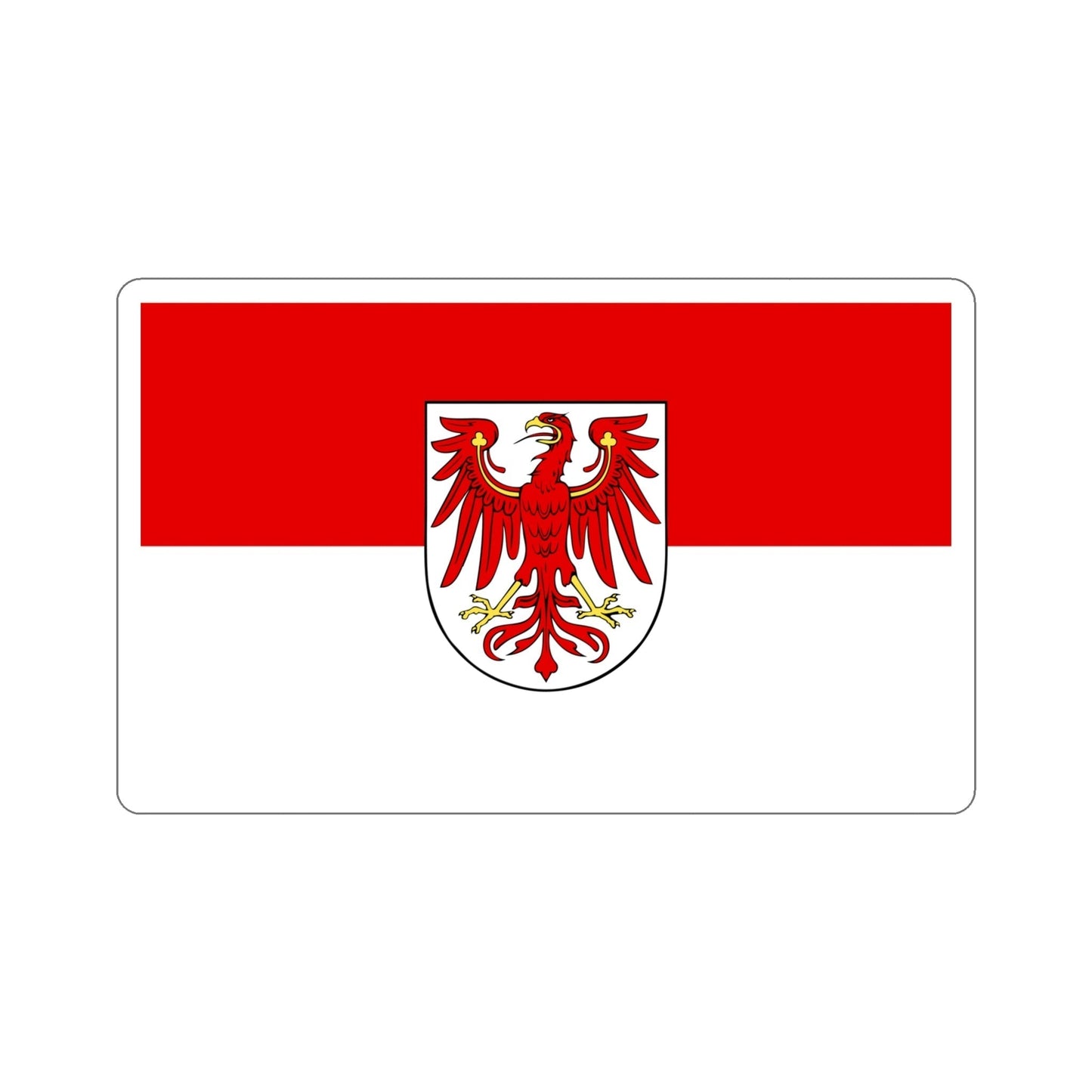 Flag of Brandenburg Germany STICKER Vinyl Die-Cut Decal-5 Inch-The Sticker Space