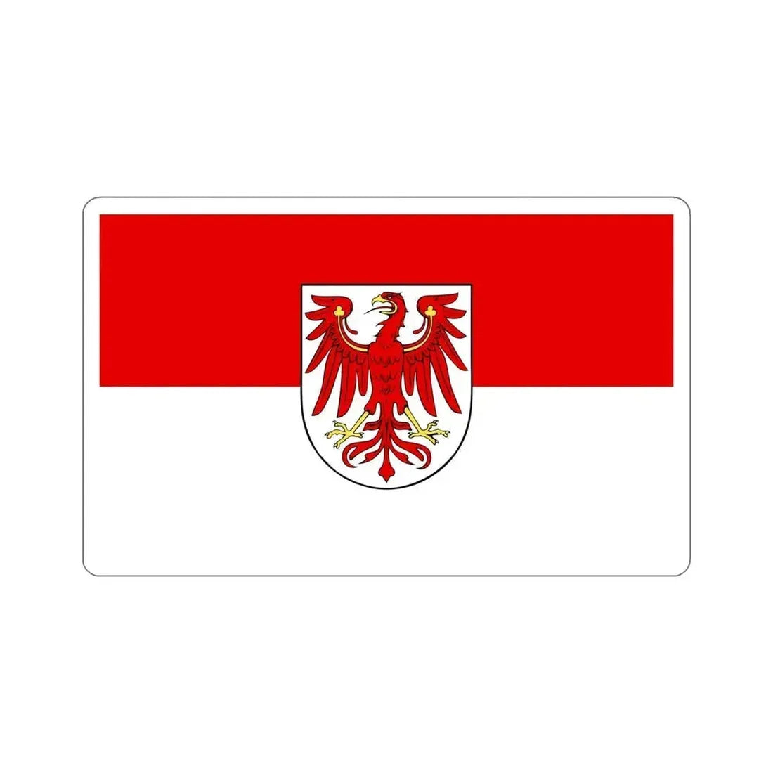 Flag of Brandenburg Germany STICKER Vinyl Die-Cut Decal 6 Inch - The Sticker Space